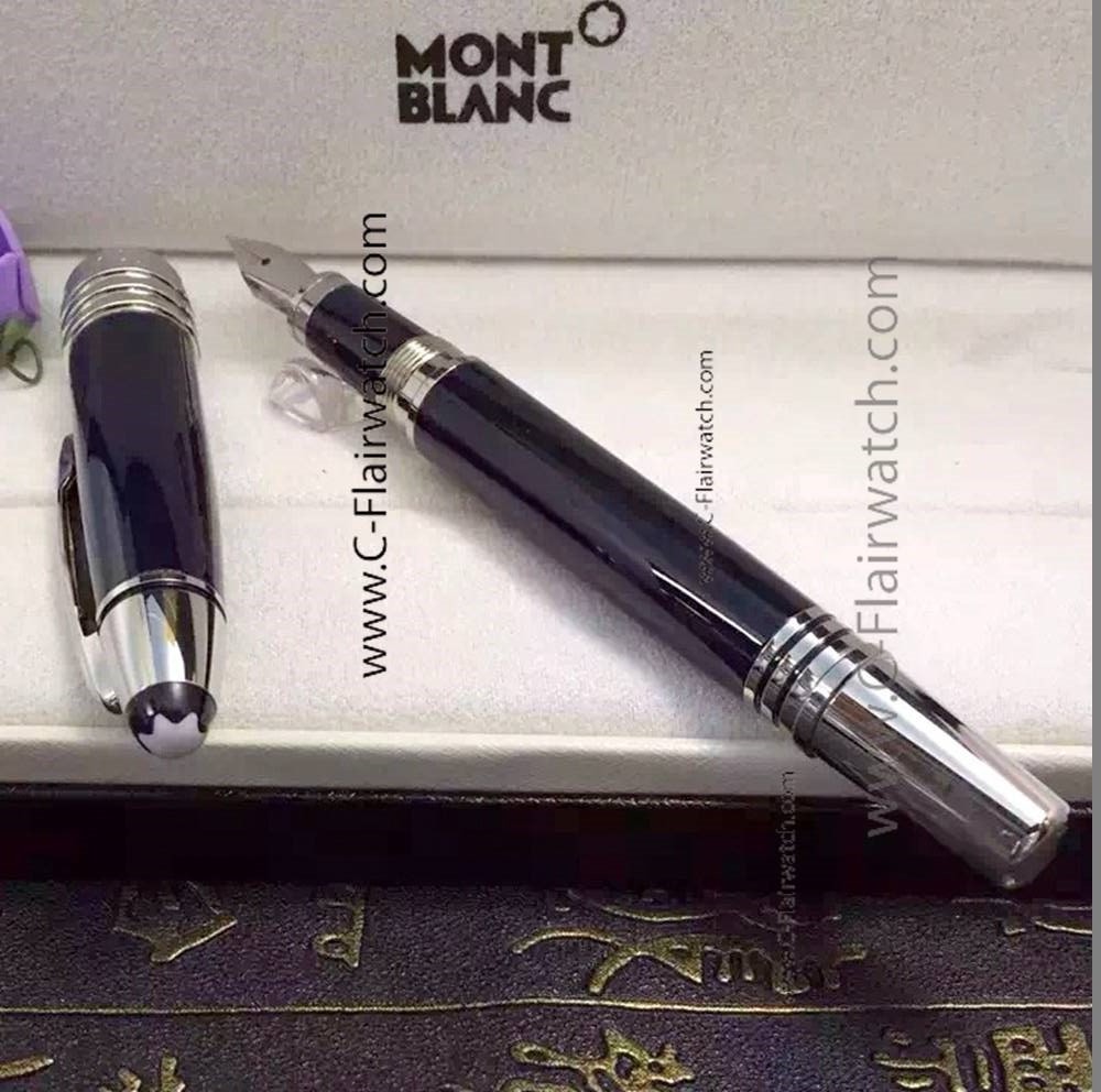 Special Edition JFK Montblanc Fountain Pen - Black & Silver